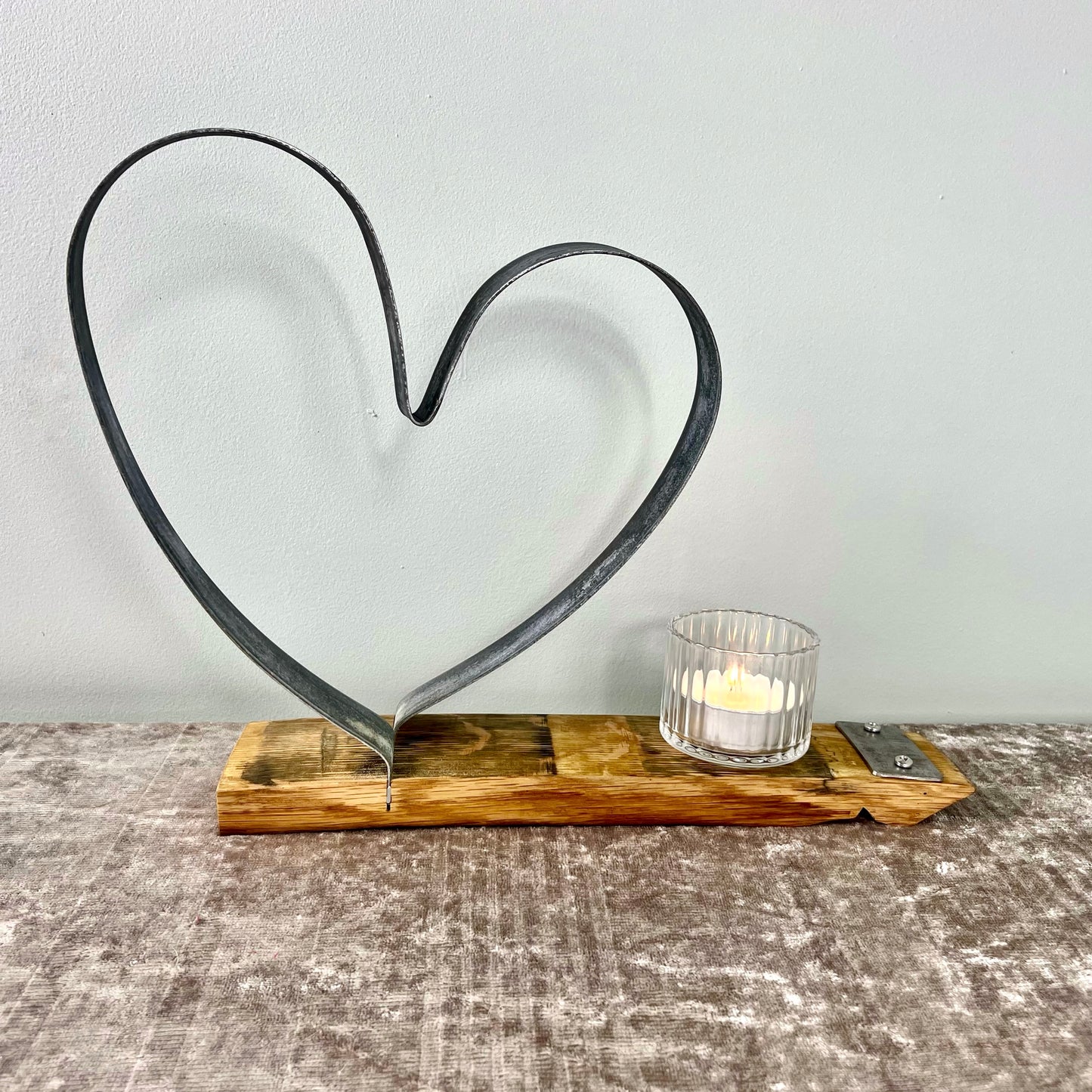 Metal Heart Tea Light Candle Holder