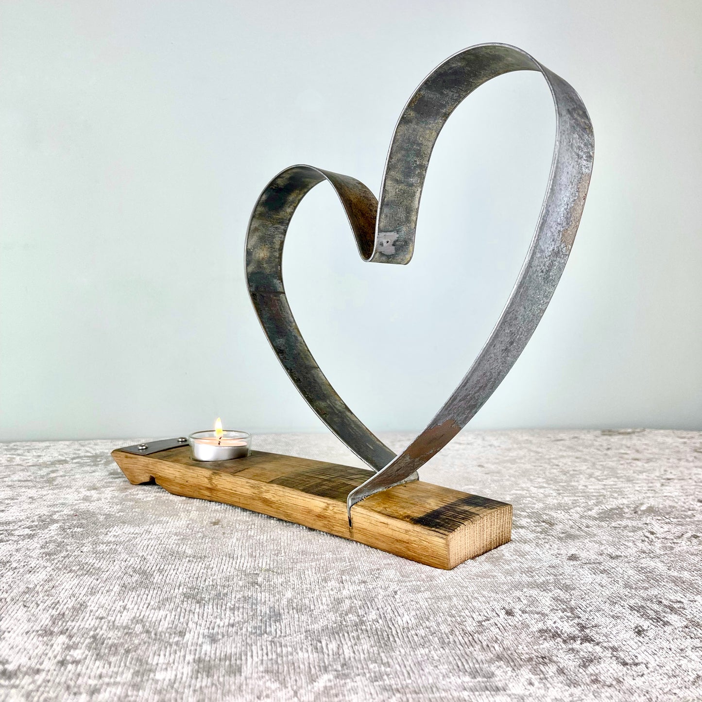 Metal Heart Tea Light Candle Holder