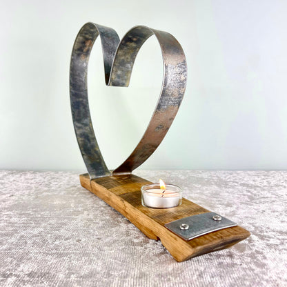 Metal Heart Tea Light Candle Holder